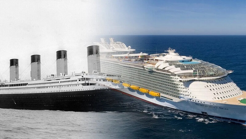 Titanic Compared to Cruise Ships